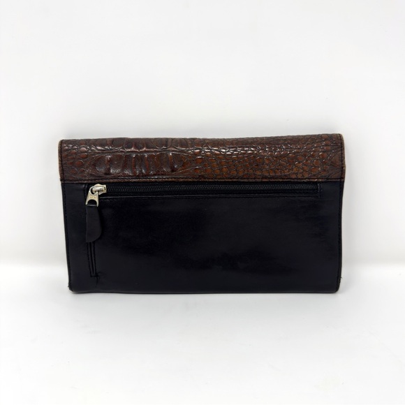 Brahmin Skyler Feline Ombre Croc Melbourne Passport Wallet Wristlet Clutch - Picture 2 of 6